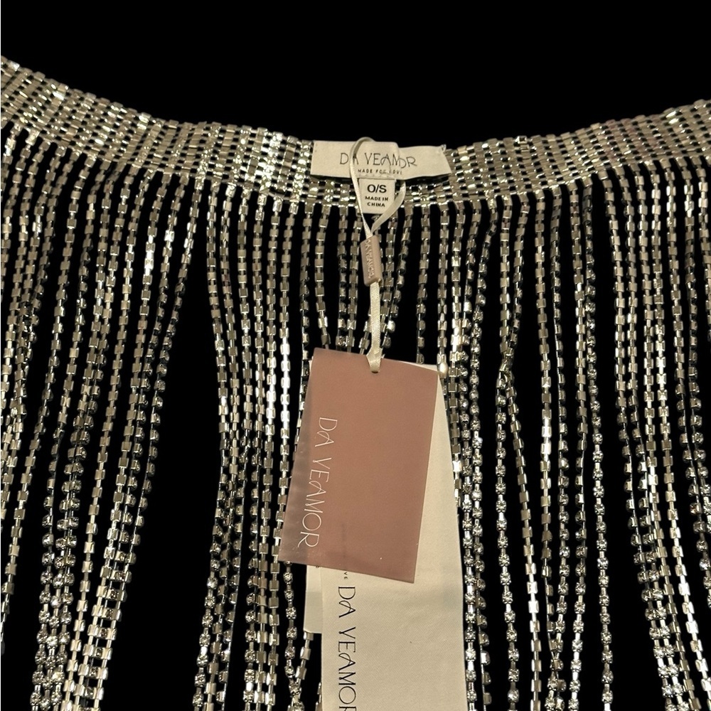 DA VEMOR SILVER Fringe Women's Belt - Picture 3 of 7